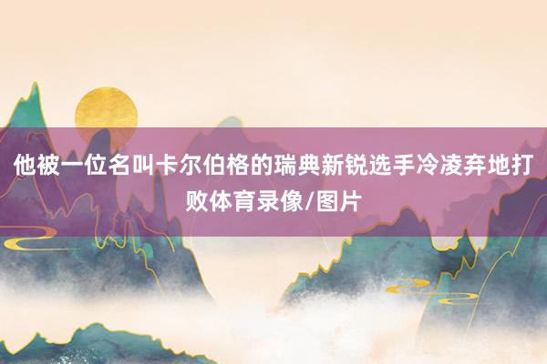 他被一位名叫卡尔伯格的瑞典新锐选手冷凌弃地打败体育录像/图片