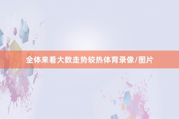 全体来看大数走势较热体育录像/图片