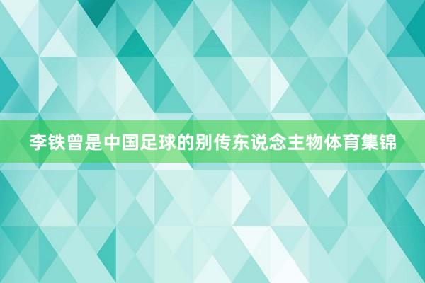 李铁曾是中国足球的别传东说念主物体育集锦