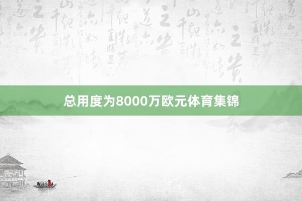 总用度为8000万欧元体育集锦